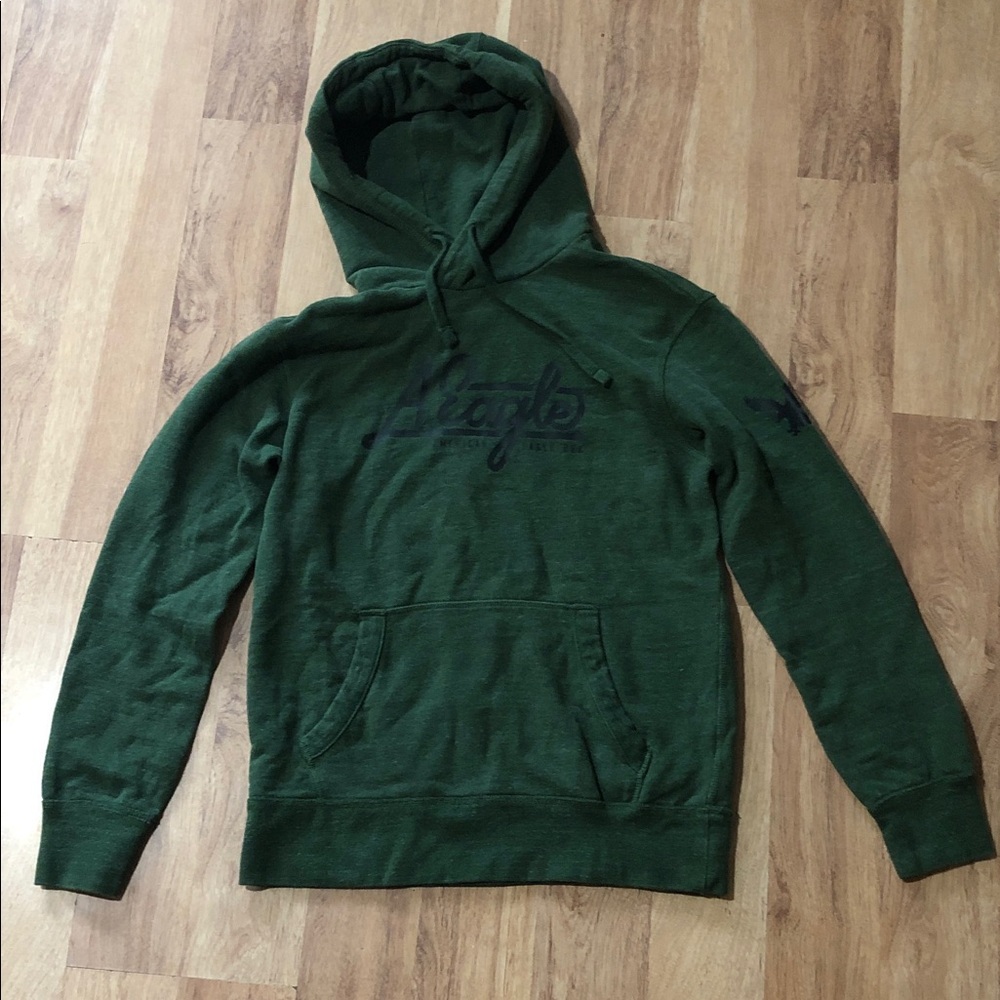 American Eagle Dark Green Pullover Hoodie